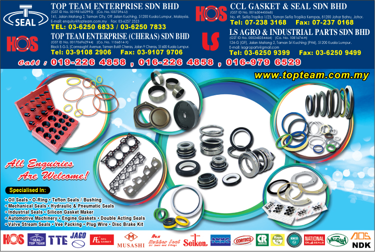 Top Team Enterprise Sdn Bhd - Gaskets | -, Kuala Lumpur