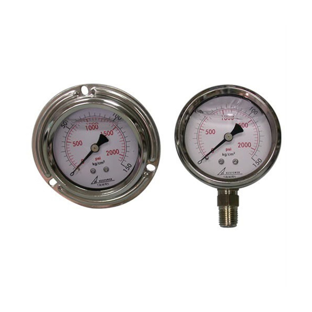 Acepower Panel Mount Fluid-Filled Mechanical Pressure Gauge