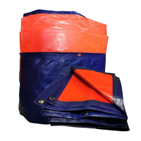 Blue & Orange PE Tarp Canvas