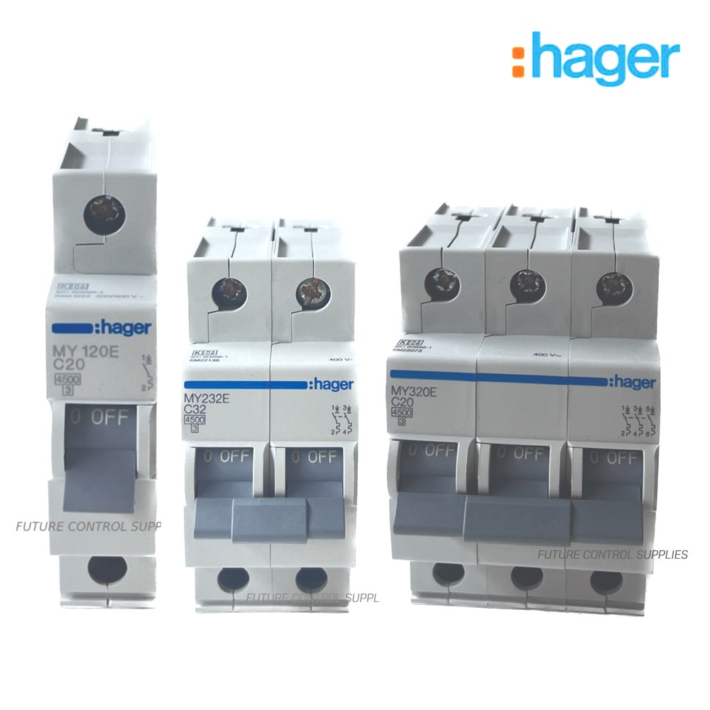 HAGER MCB 1 Pole / 2 Pole / 3 Pole