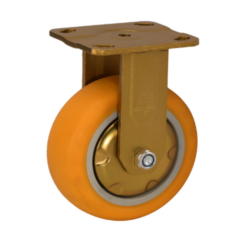 Heavy Duty Orange Rubber Castor Wheel
