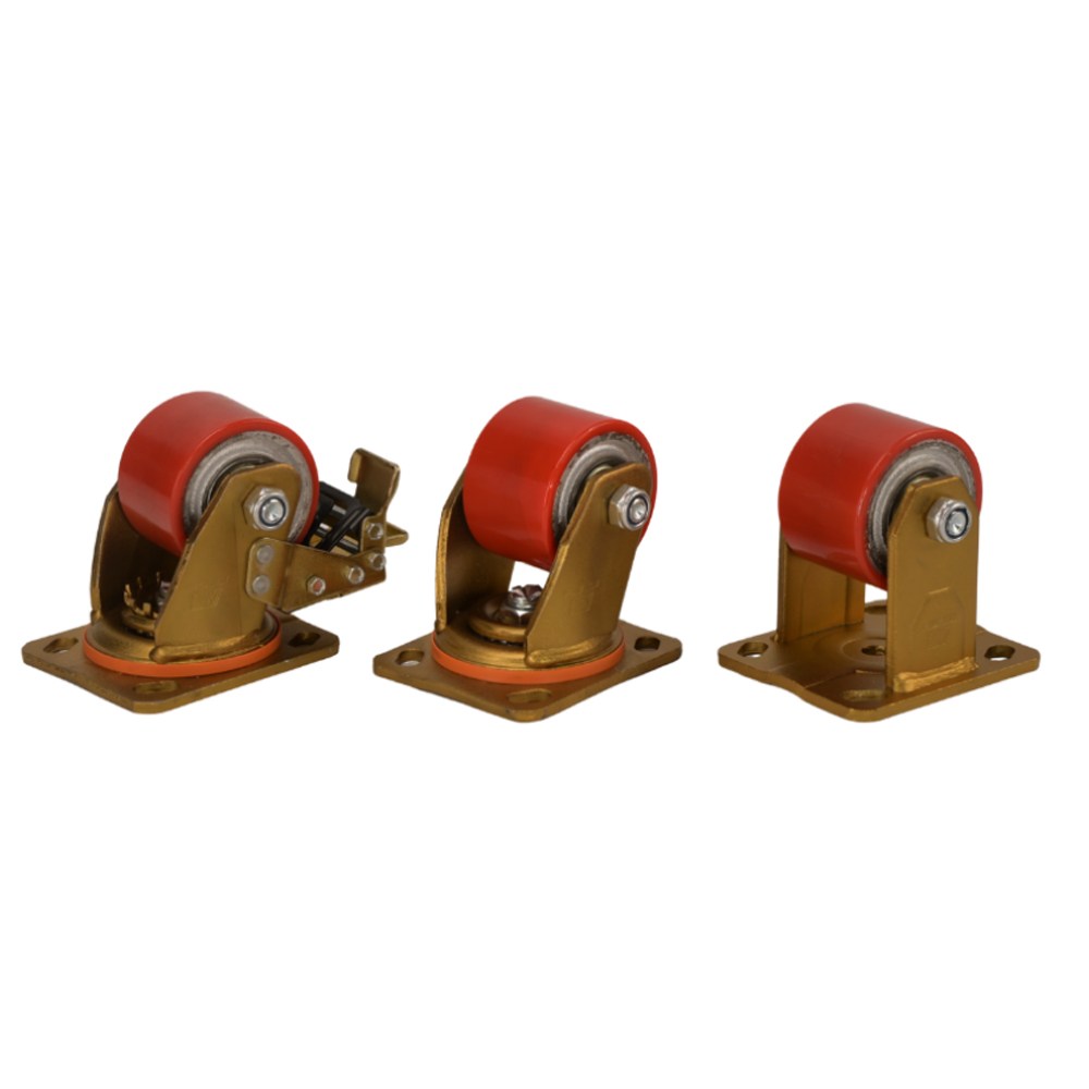 Heavy Duty Red PU Caster Wheel