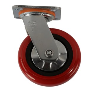 Heavy Duty Red PVC Caster Wheel