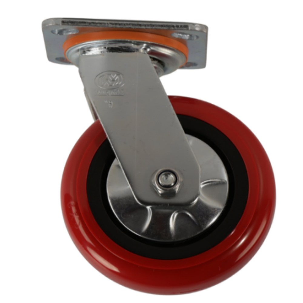 Heavy Duty Red PVC Caster Wheel