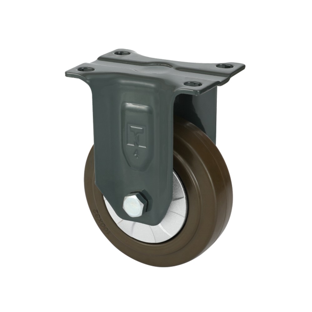 Medium Duty Brown Rubber Castor Wheel